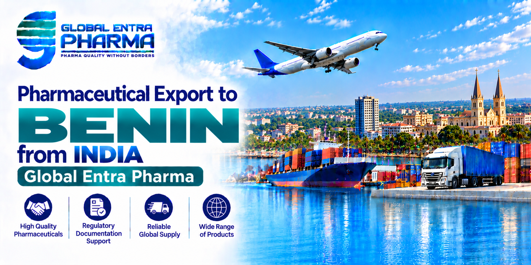 Pharmaceutical Export to Benin from India | Global Entra Pharma